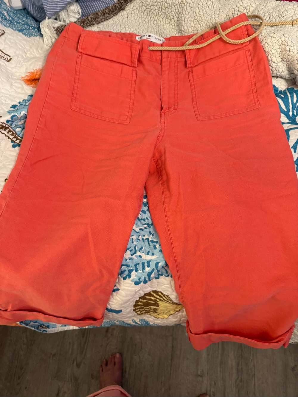 Tommy Hilfiger Coral Drawstring Crop  pants